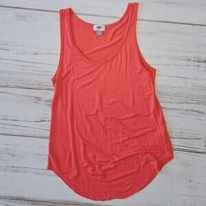 Old Navy Loose Longer Length Rust Orange Tank Top sz M